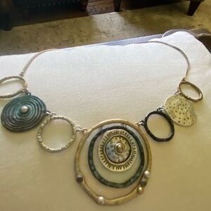 Unique mixed media necklace!